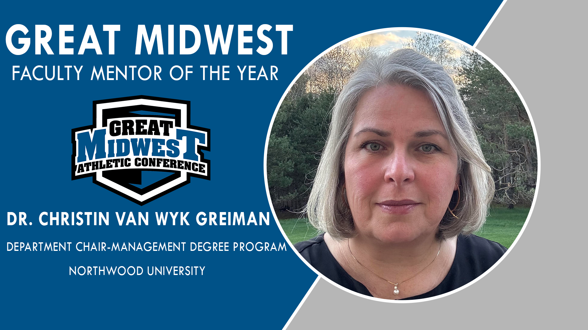 Dr. Christin Van Wyk Greiman Named G-MAC  2026 Faculty Mentor of the Year
