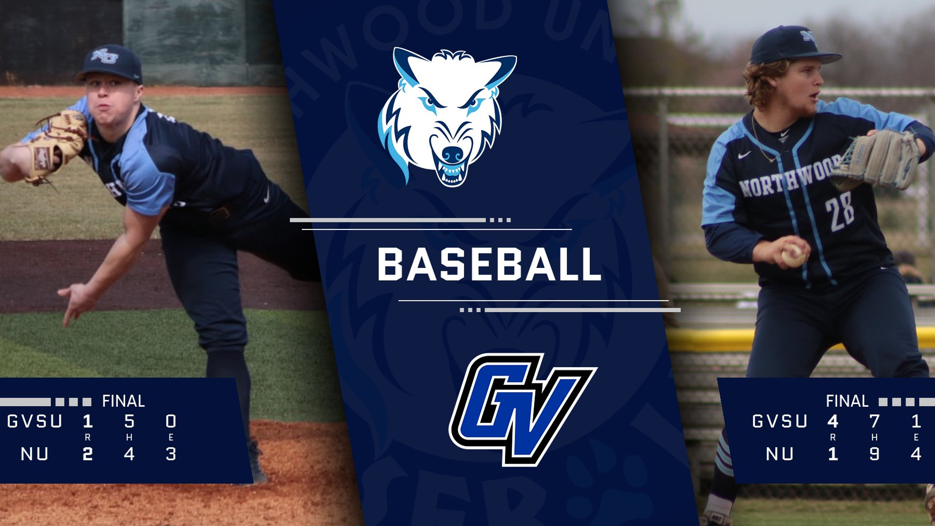 Baseball Splits Pair Versus No. 20 Grand Valley State