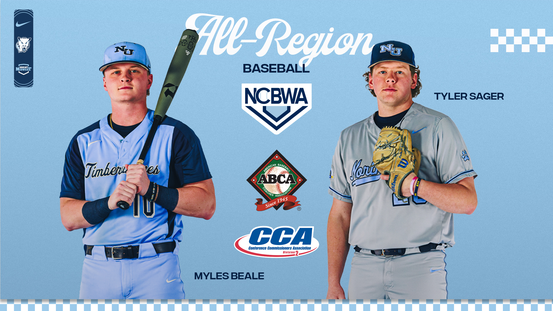 Myles Beale and Tyler Sager Earn All-Midwest Region Honors