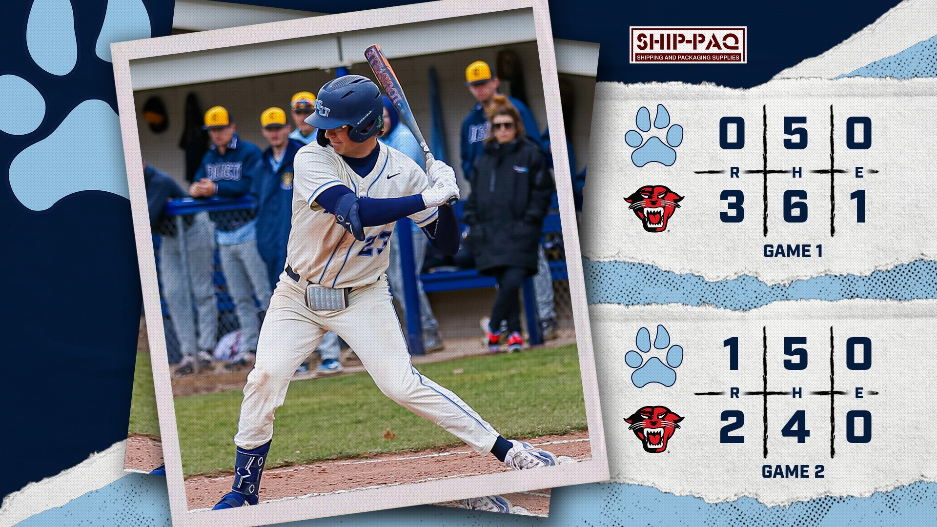 Baseball Drops Pair To Davenport To Open Season
