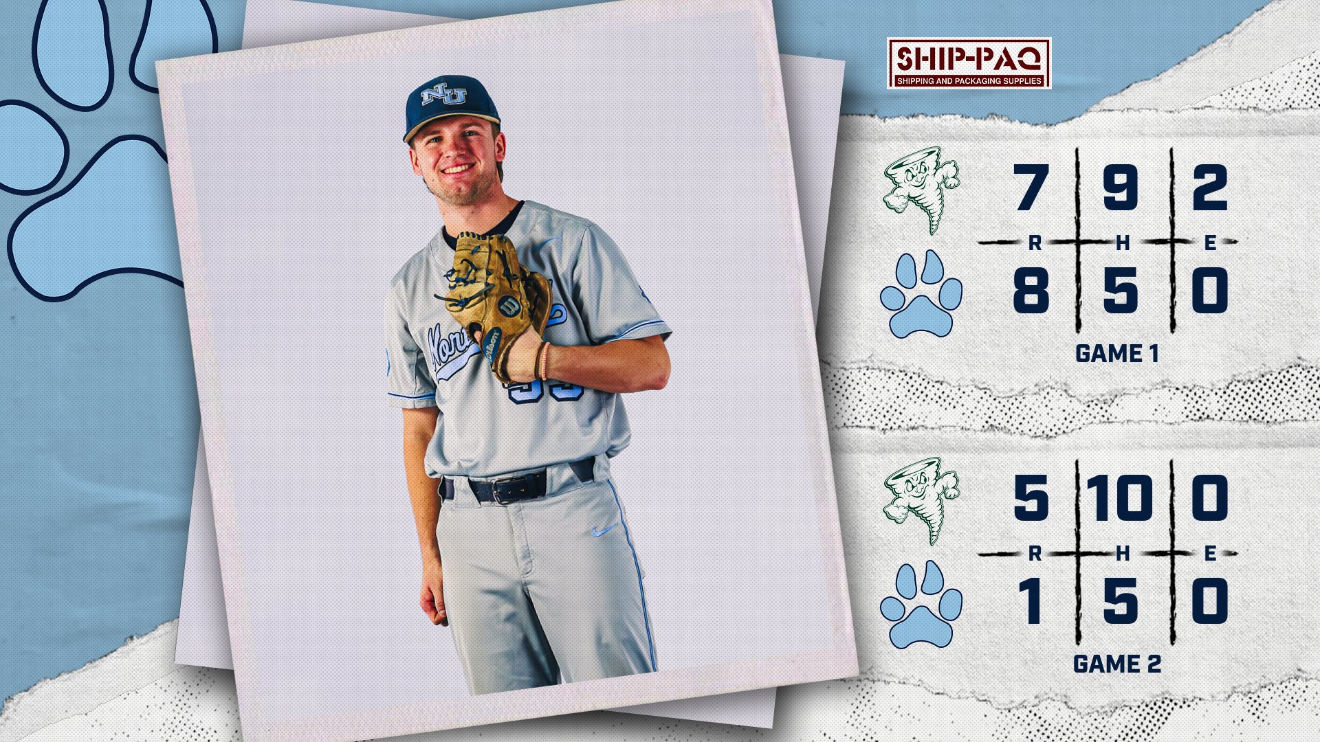 Baseball Splits Versus Lake Erie - School-Record 20-Game Winning Streak Snapped