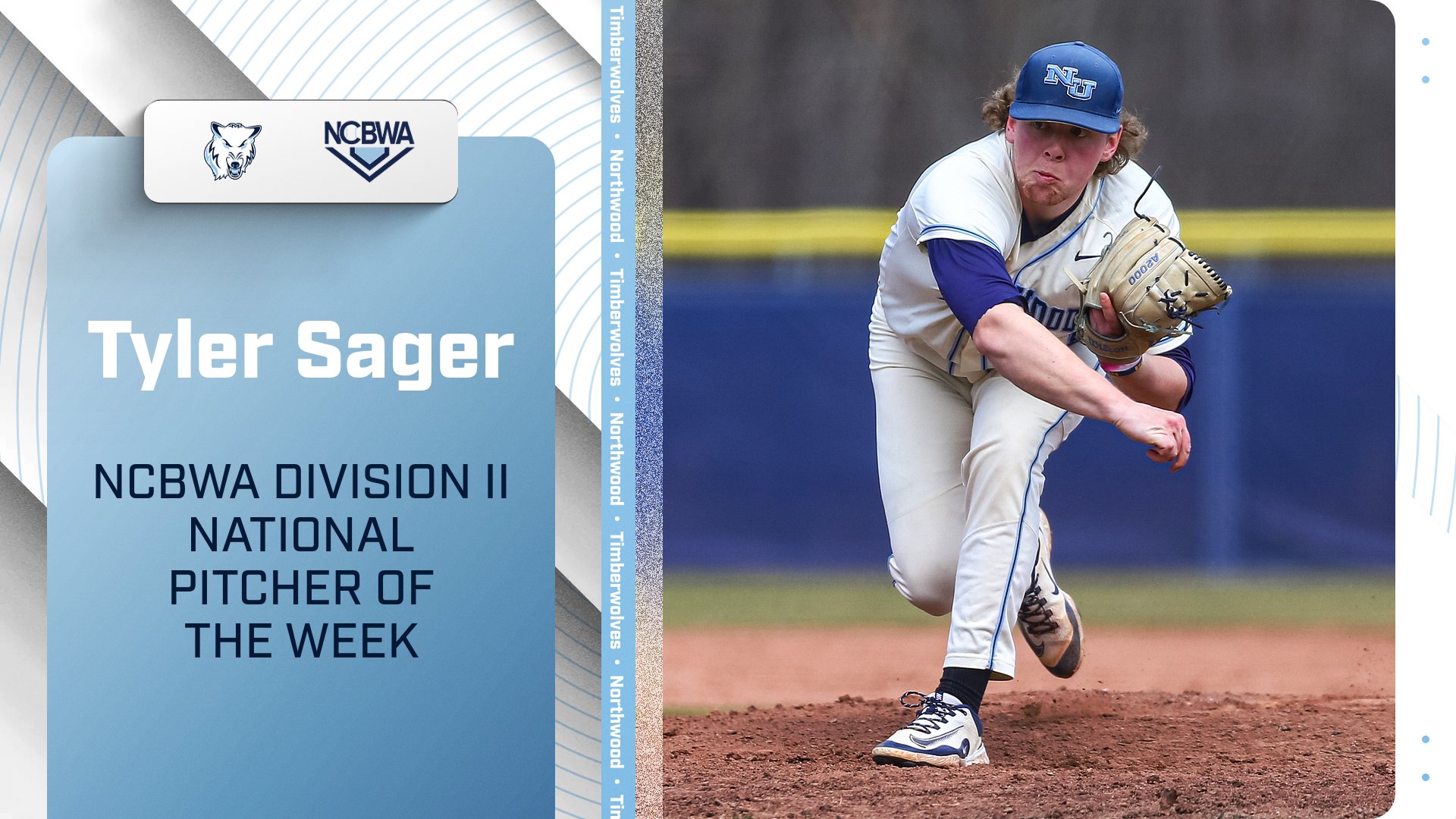 Tyler Sager Named NCBWA Division II Pitcher of the Week