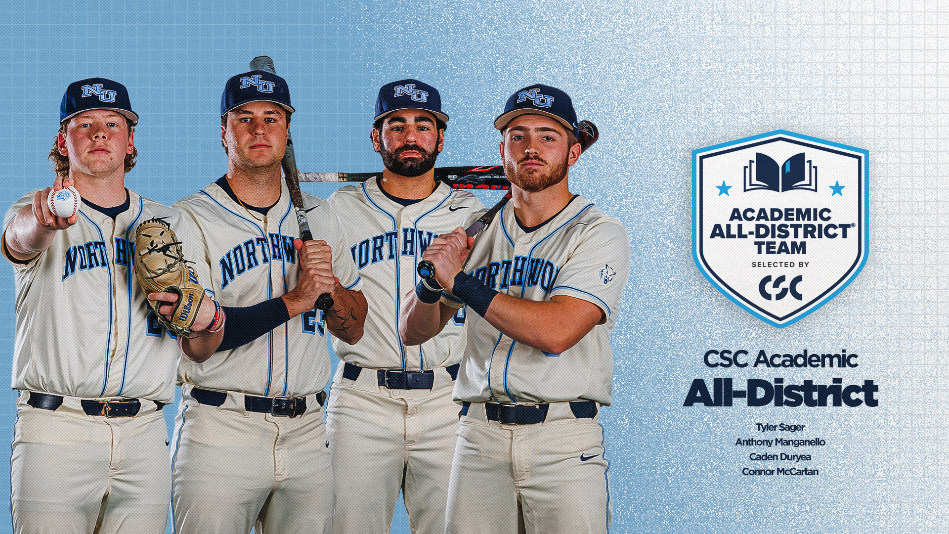 Baseball Places Four On CSC Academic All-District Team