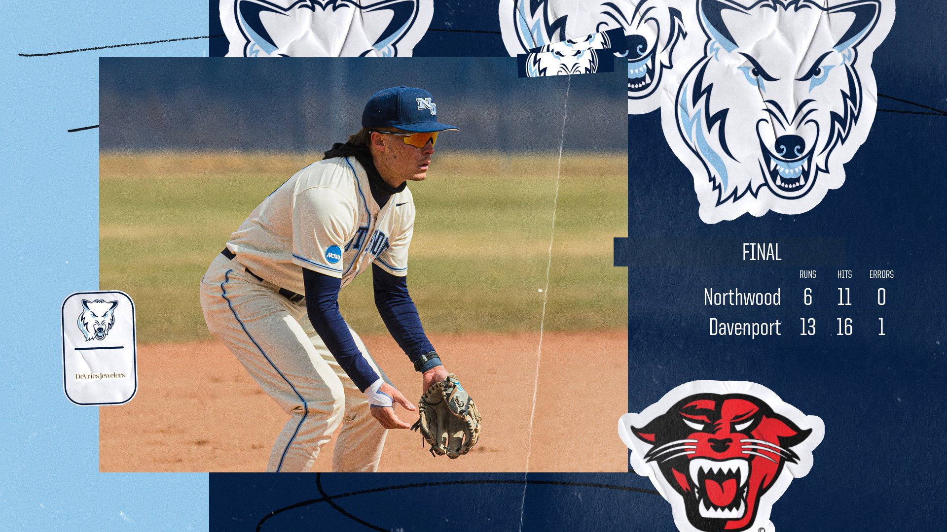 Baseball Loses At Davenport 13-6