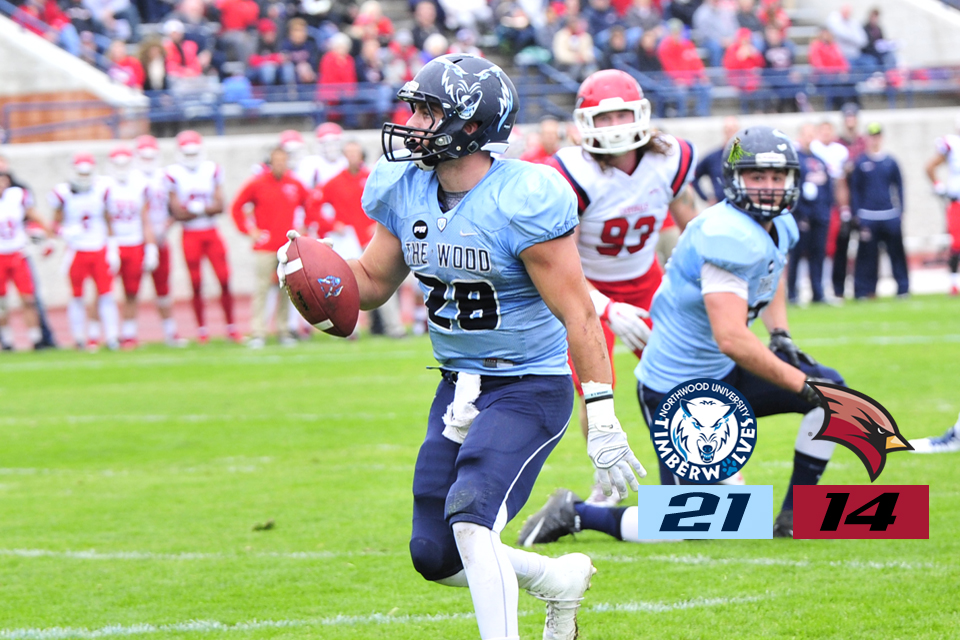 Football Wins Back Axe - Timberwolves Defeat Saginaw Valley 21-14