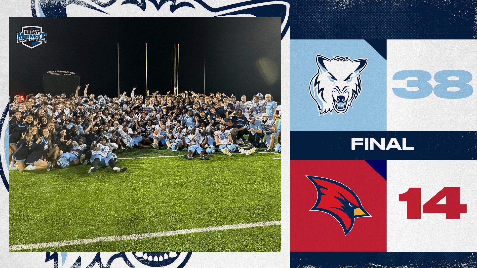 KEEP IT BLUE! Football Claims 38-14 Road Win At SVSU To Keep Axe