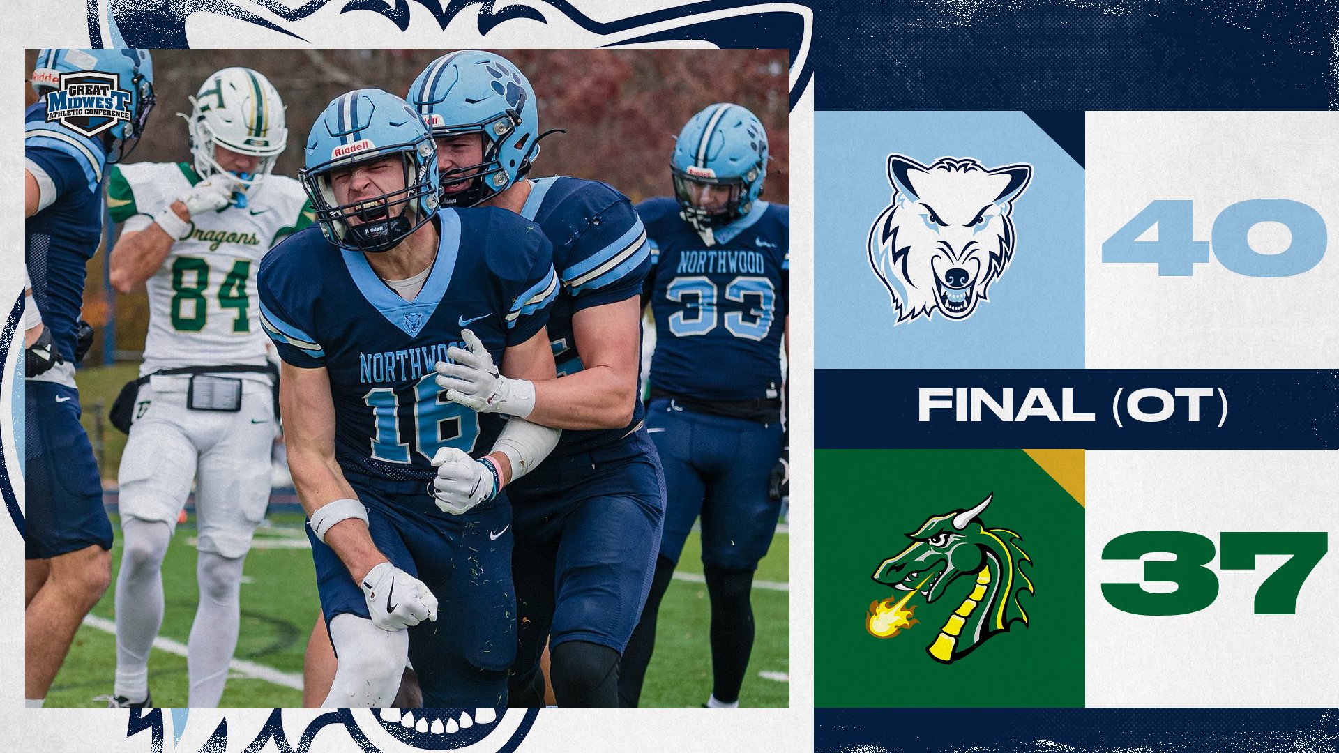 Football Wins Overtime Thriller 40-37 Over Tiffin