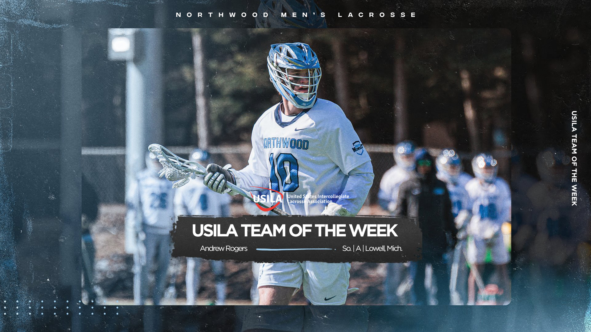 Men's Lacrosse's Andrew Rogers Earns Second USILA Division II Team of the Week Honor