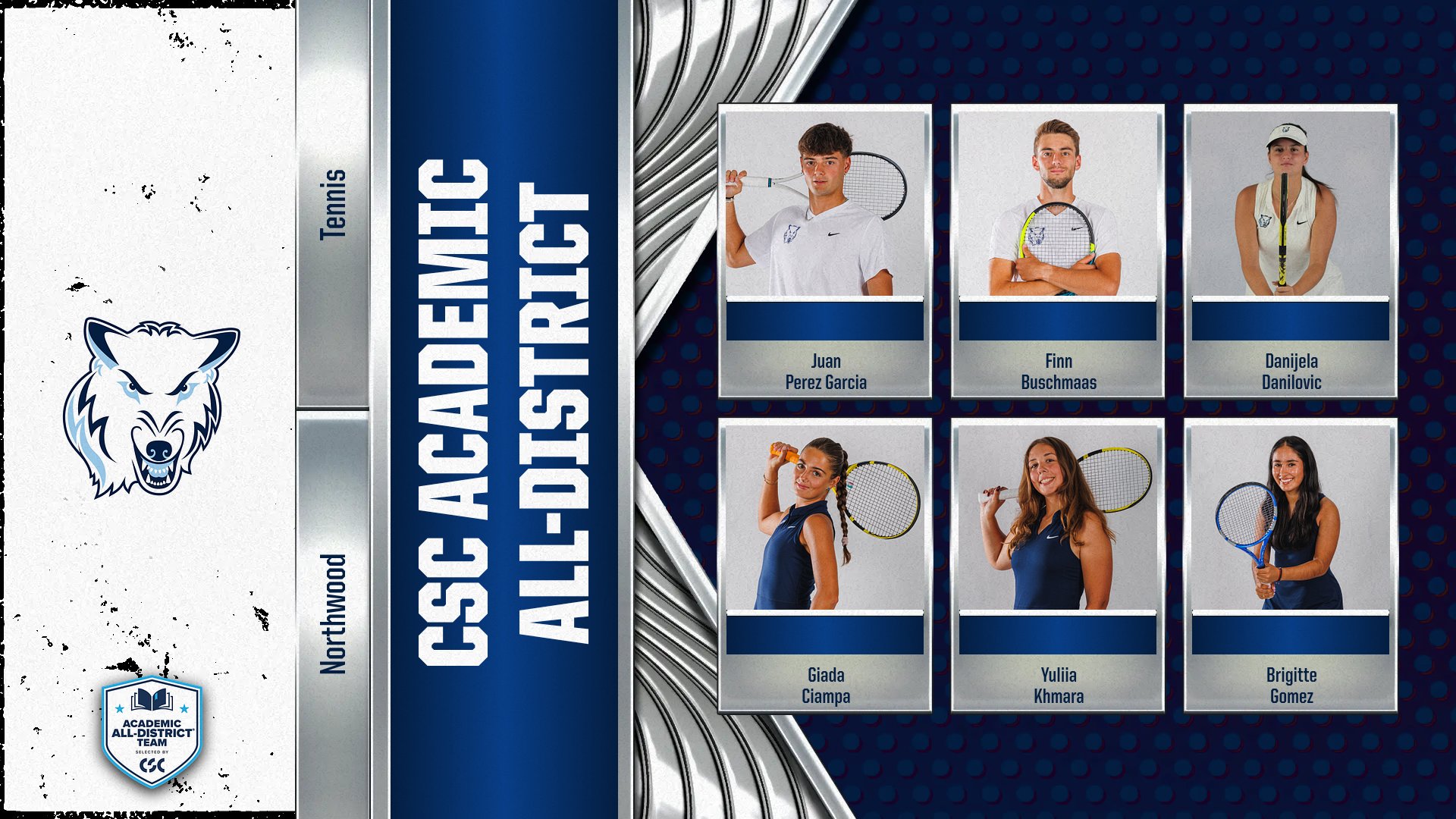 Tennis Teams Place Six On CSC Academic All-District Teams