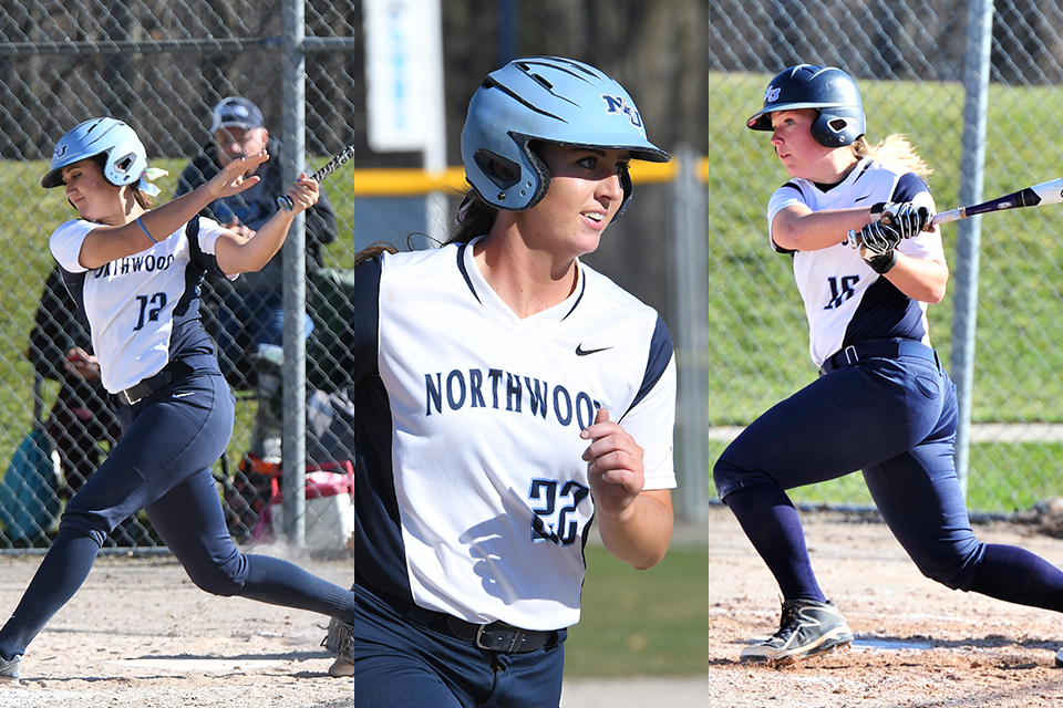 Sydni Pauley, Andria Gietl and Riley Ostapowicz all earned honors from the GLIAC
