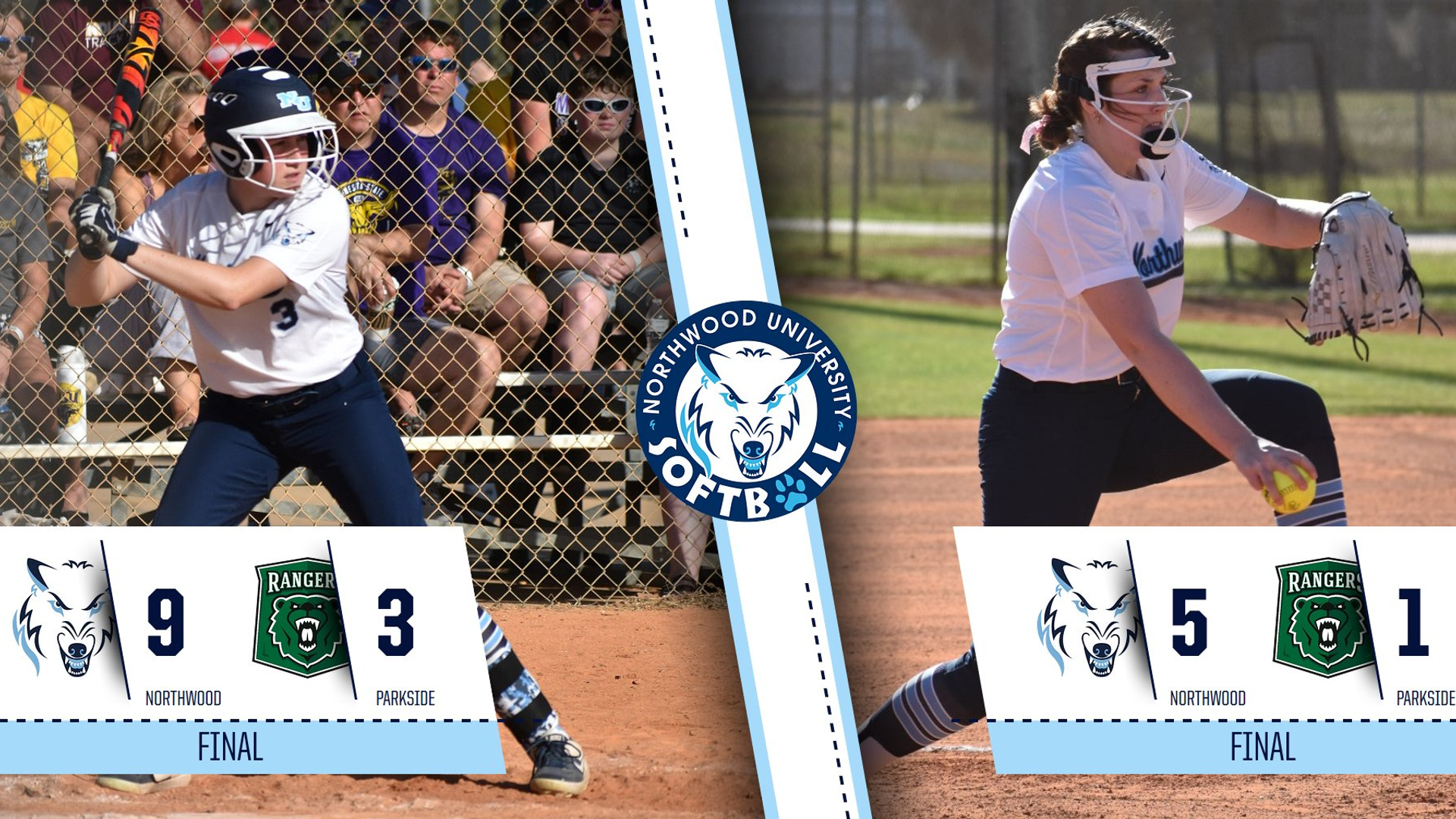 Softball Takes Two From Parkside, 9-3 and 5-1
