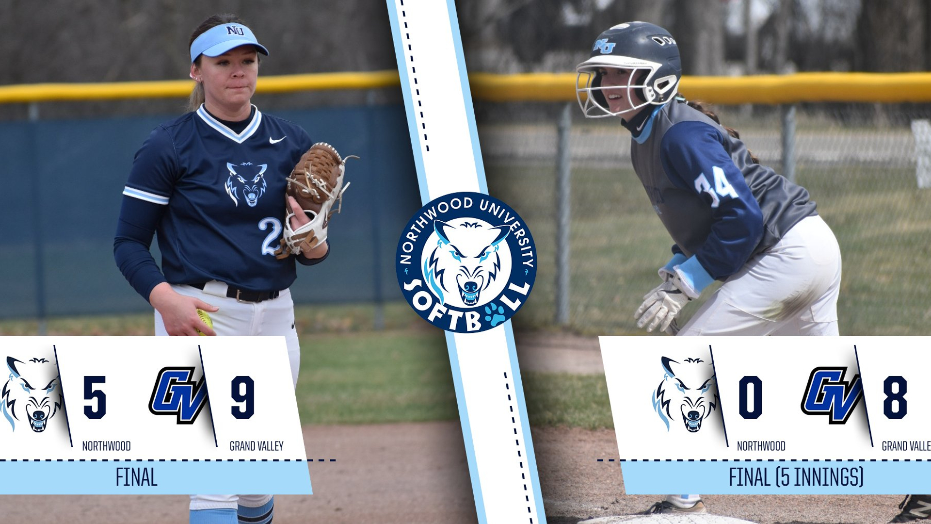 Northwood Softball Hits A Bump In The Road, Drops Two To Grand Valley St.