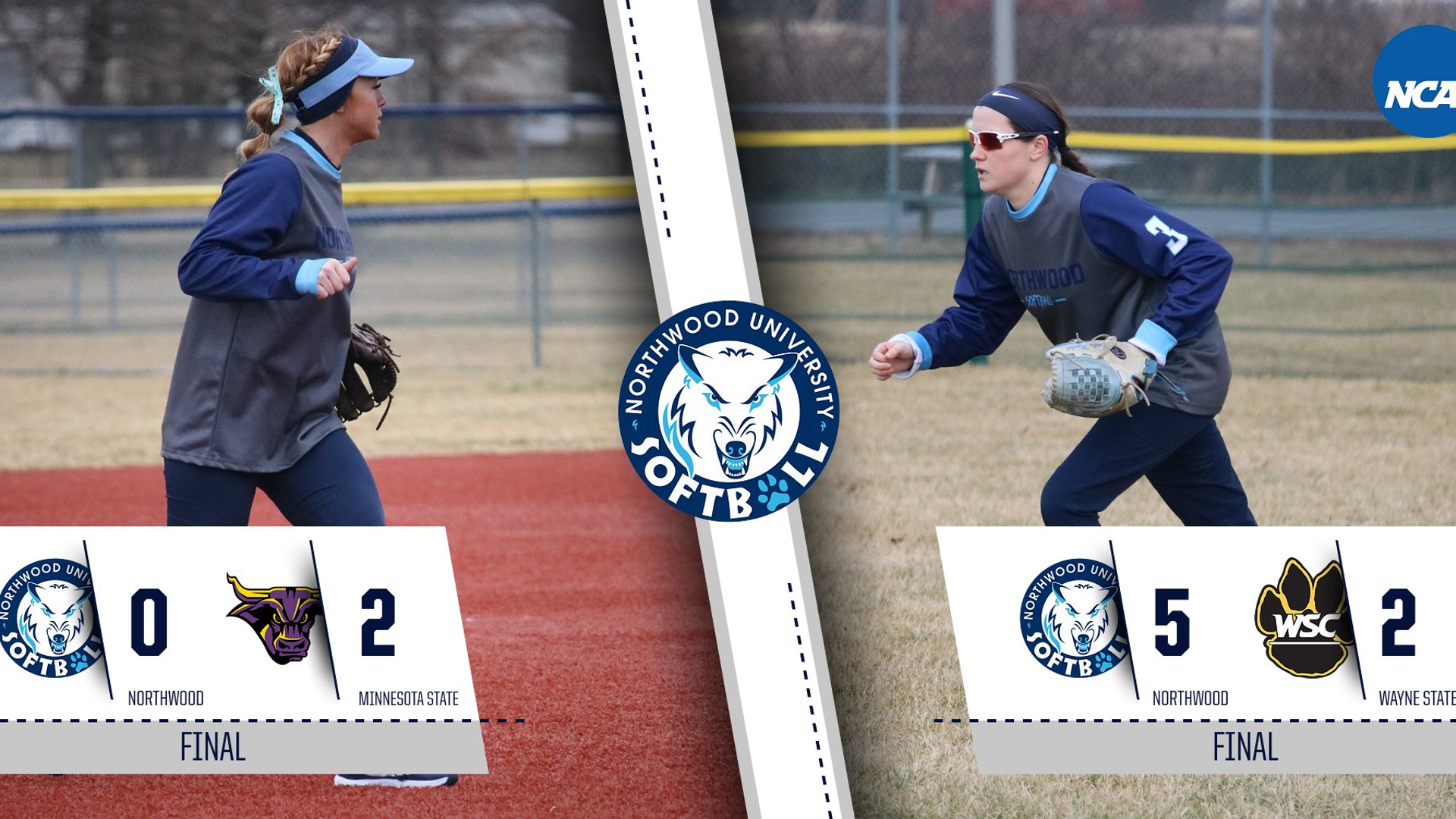 Softball Takes Split Behind Combined No-Hitter Versus Wayne St. (NE.)