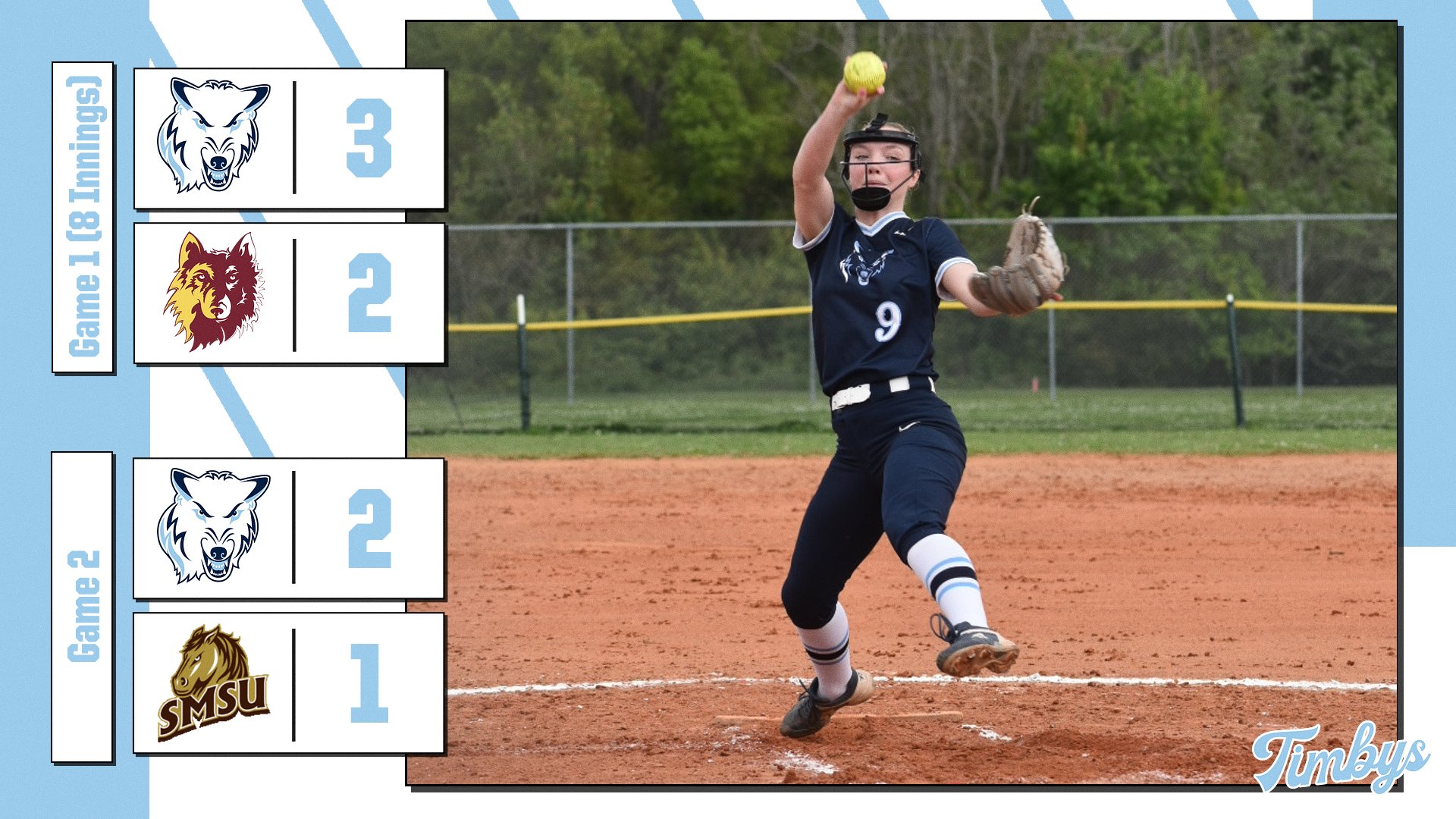 Softball Wins Two Close Ones Versus Northern St. And SMSU