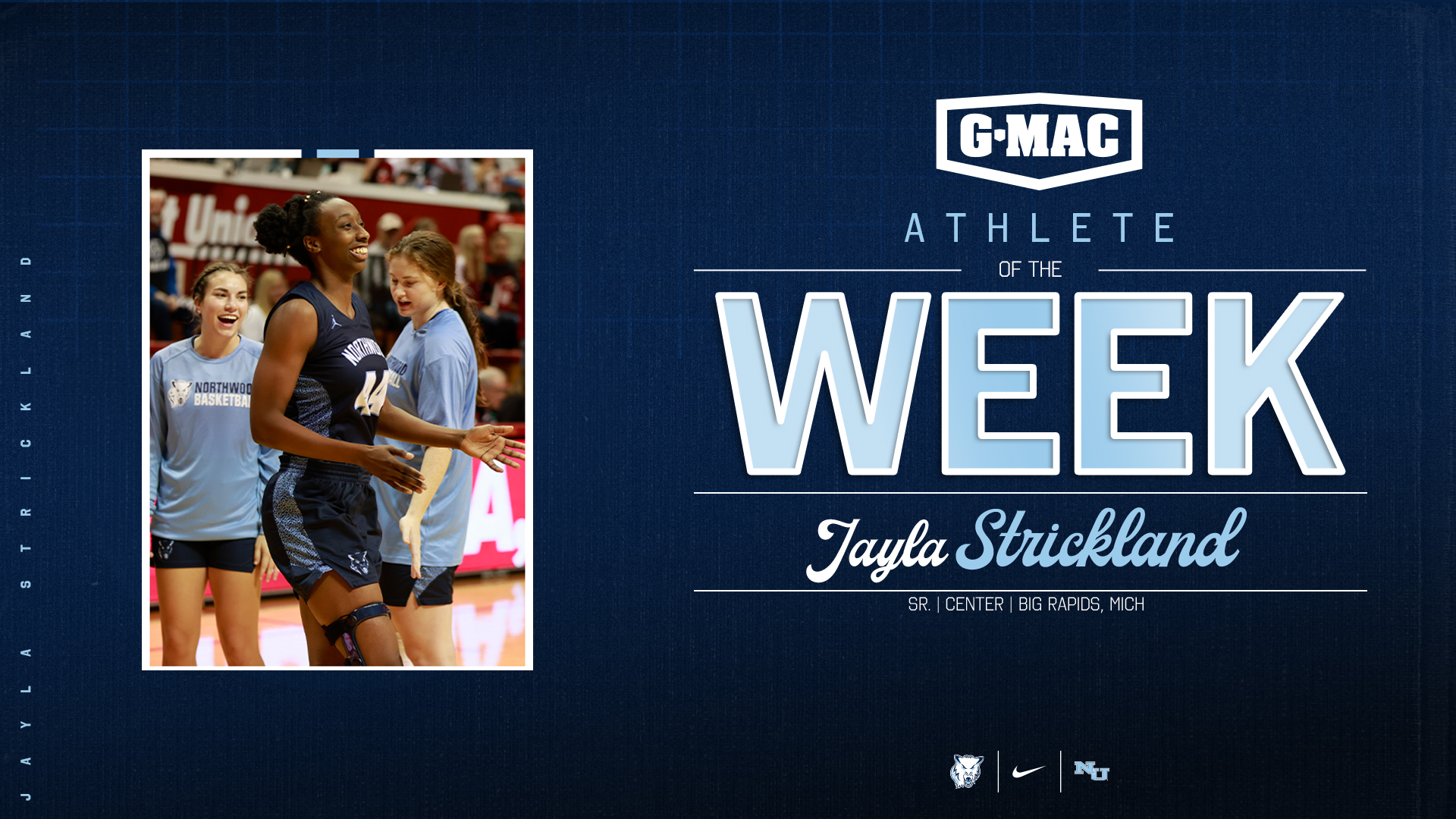 Jayla Strickland Named G-MAC Women's Basketball Athlete of the Week