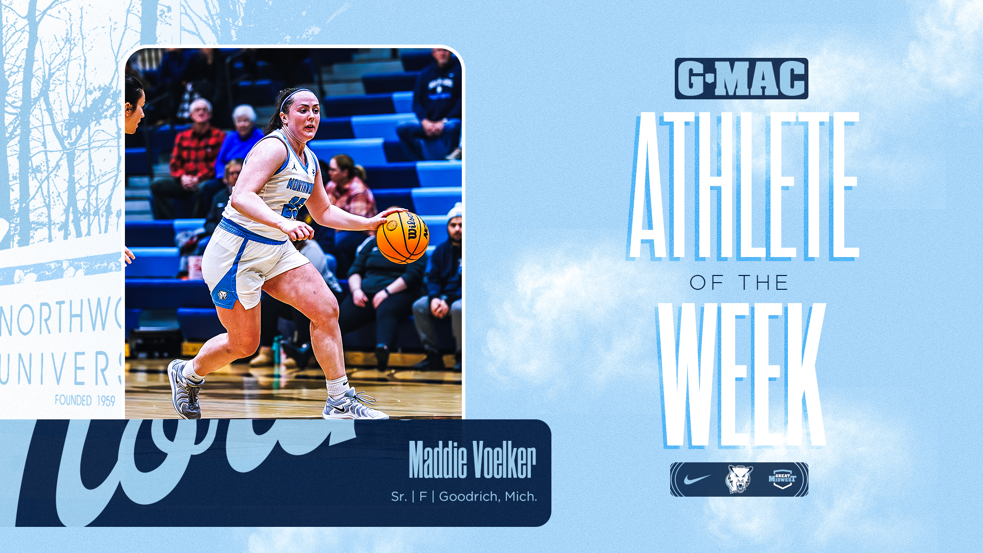 Maddie Voelker Named Great Midwest Women's Basketball Athlete of the Week