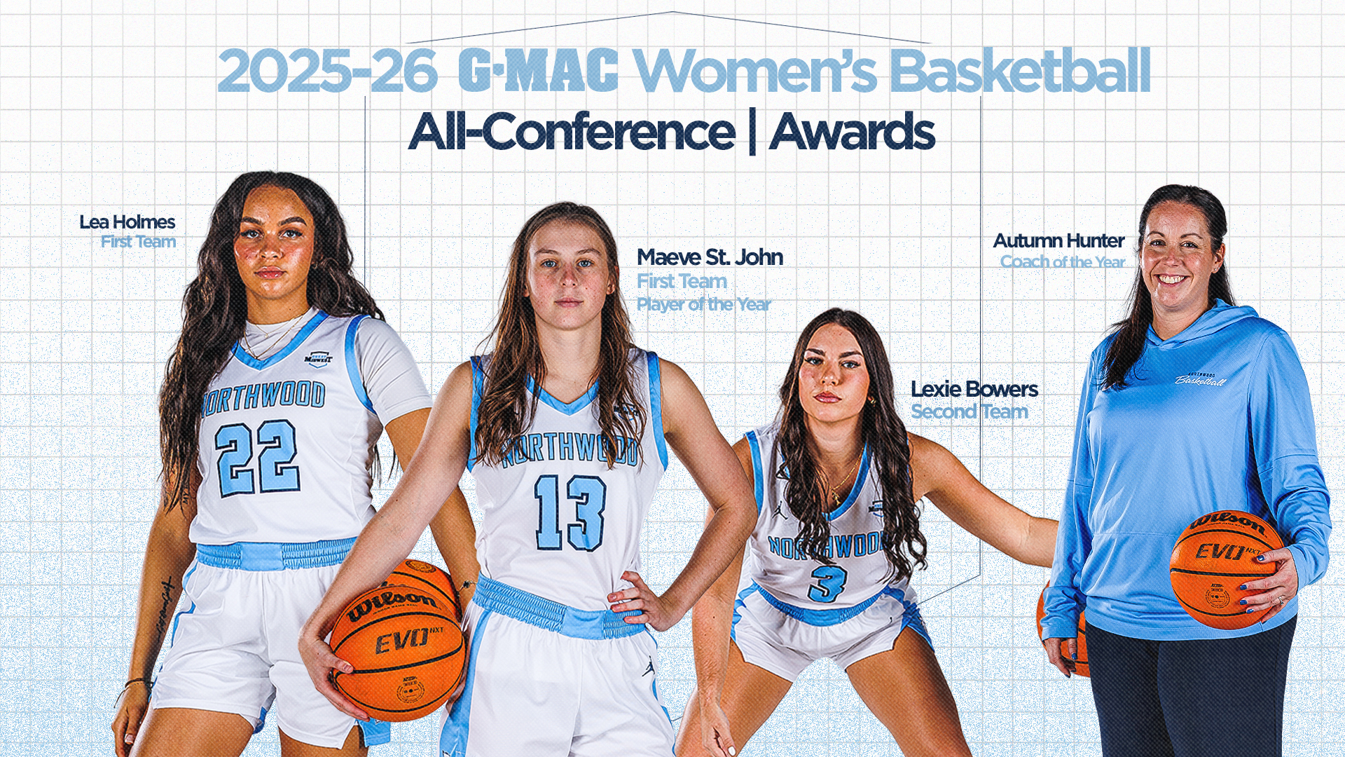 Autumn Hunter Coach of the Year, Maeve St. John Player of the Year in G-MAC Women's Basketball Awards