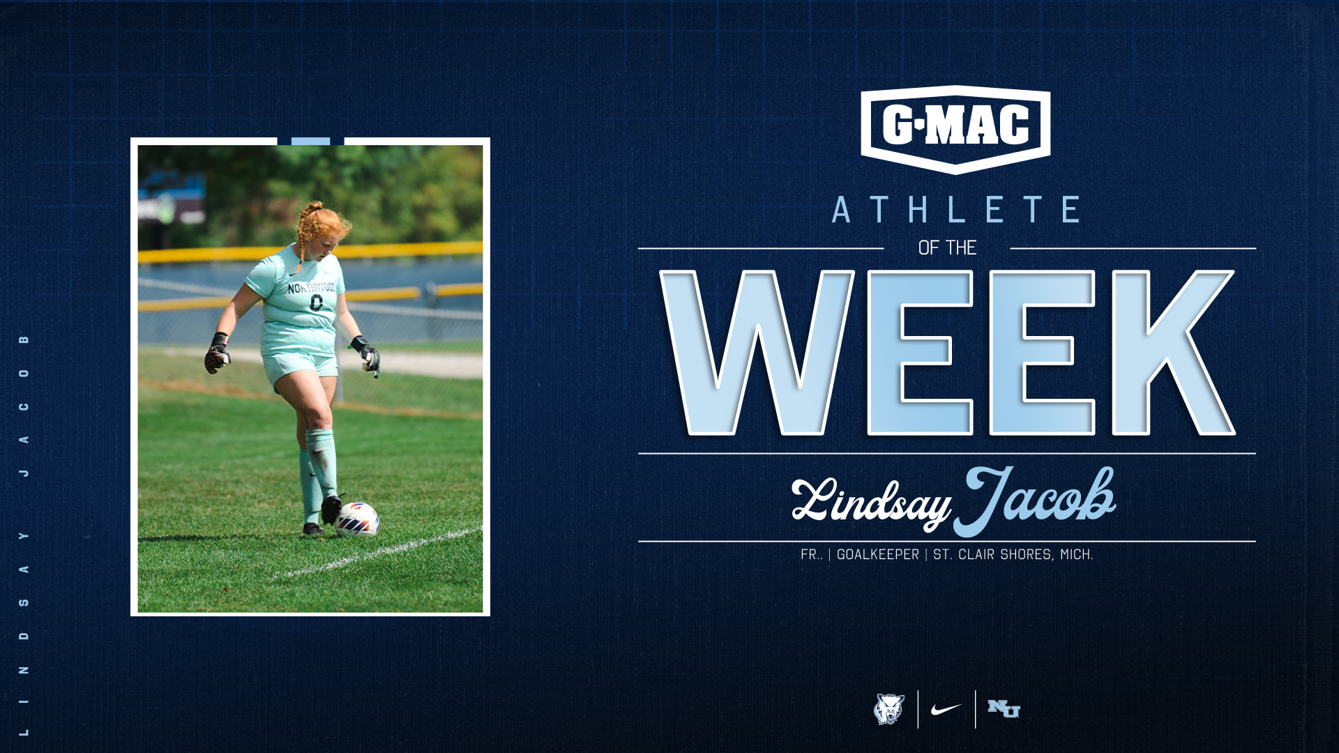 Jacob Earns G-MAC Defensive Player of The Week Honors