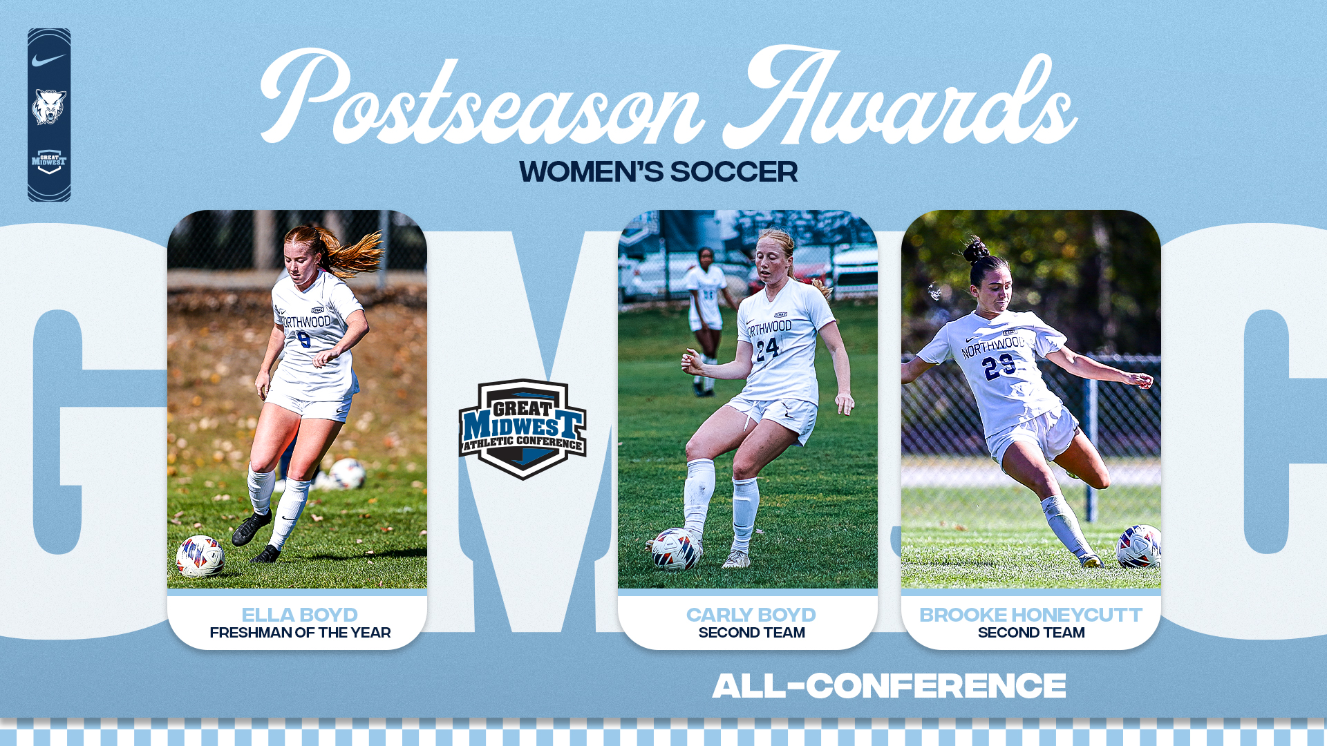Brooke Honeycutt And Carly And Ella Boyd Earn Postseason Accolades From The G-MAC For Women's Soccer