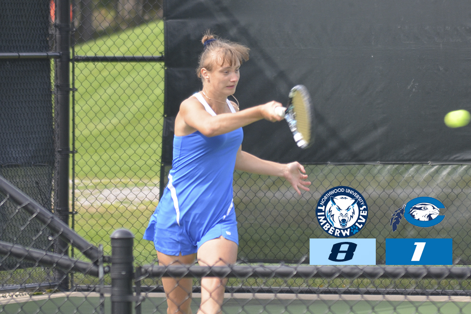 Olesia Riabchuk posted two wins on the day for Northwood