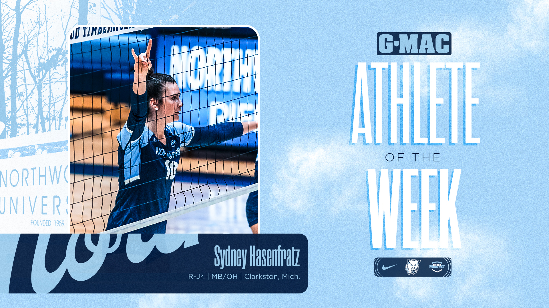 Sydney Hasenfratz Earns Third G-MAC Athlete of the Week Award of the Season