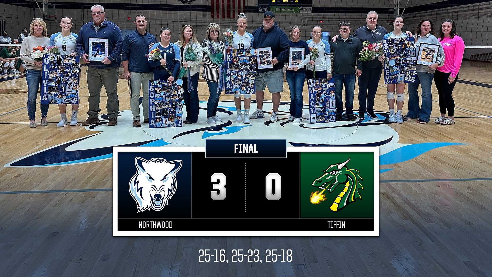 Volleyball Posts 3-0 Senior Day Win Over Tiffin