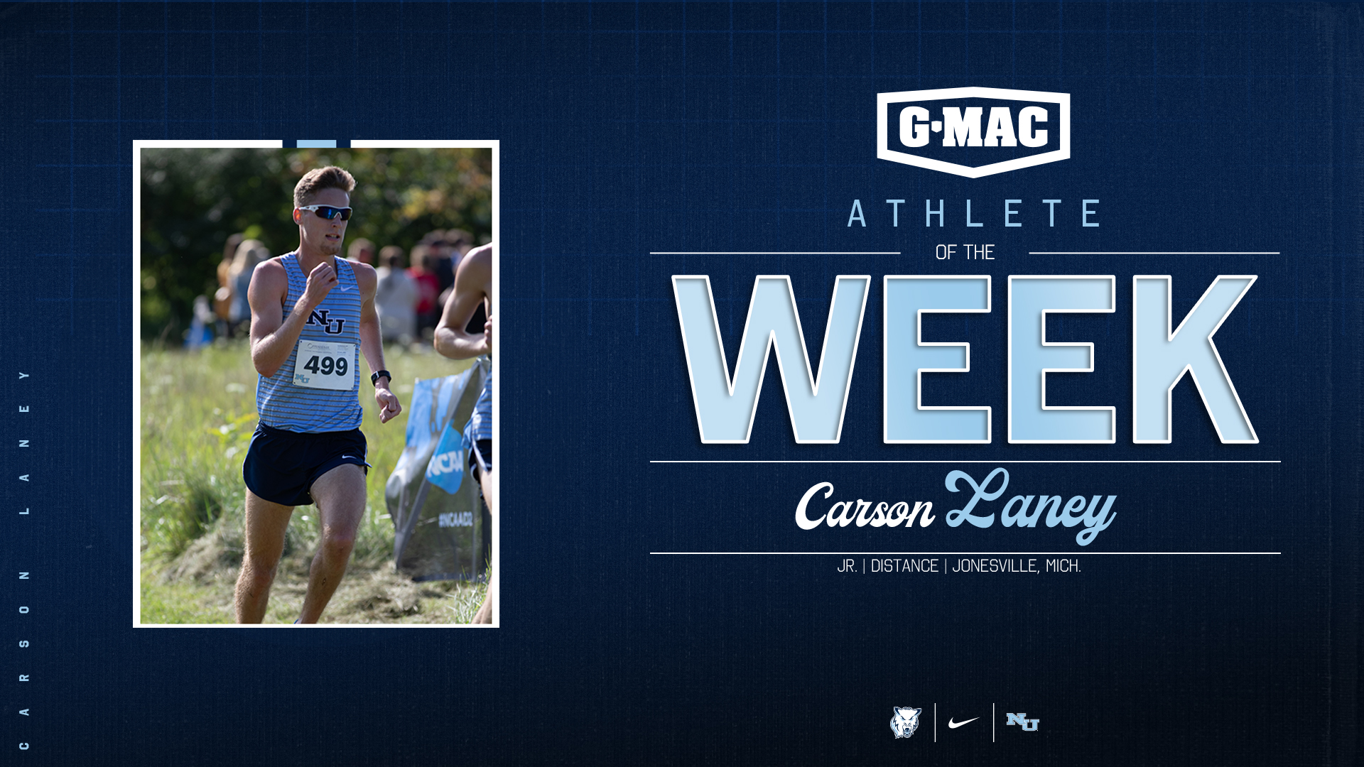 Laney Earns G-MAC Cross Country Athlete Of The Week Honors